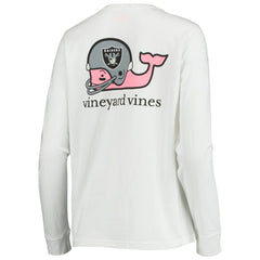 Las Vegas Raiders Vineyard Vines Women's Helmet Long Sleeve T-Shirt | NFL Hot
