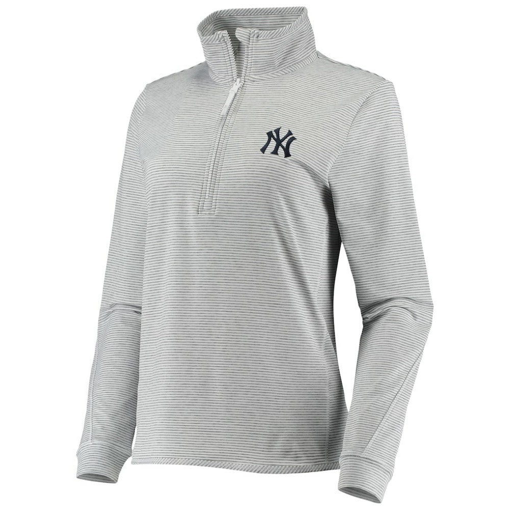 New York Yankees Vineyard Vines Women's Stripe Sankaty Half-Zip Pullover Top - MLB Pullover