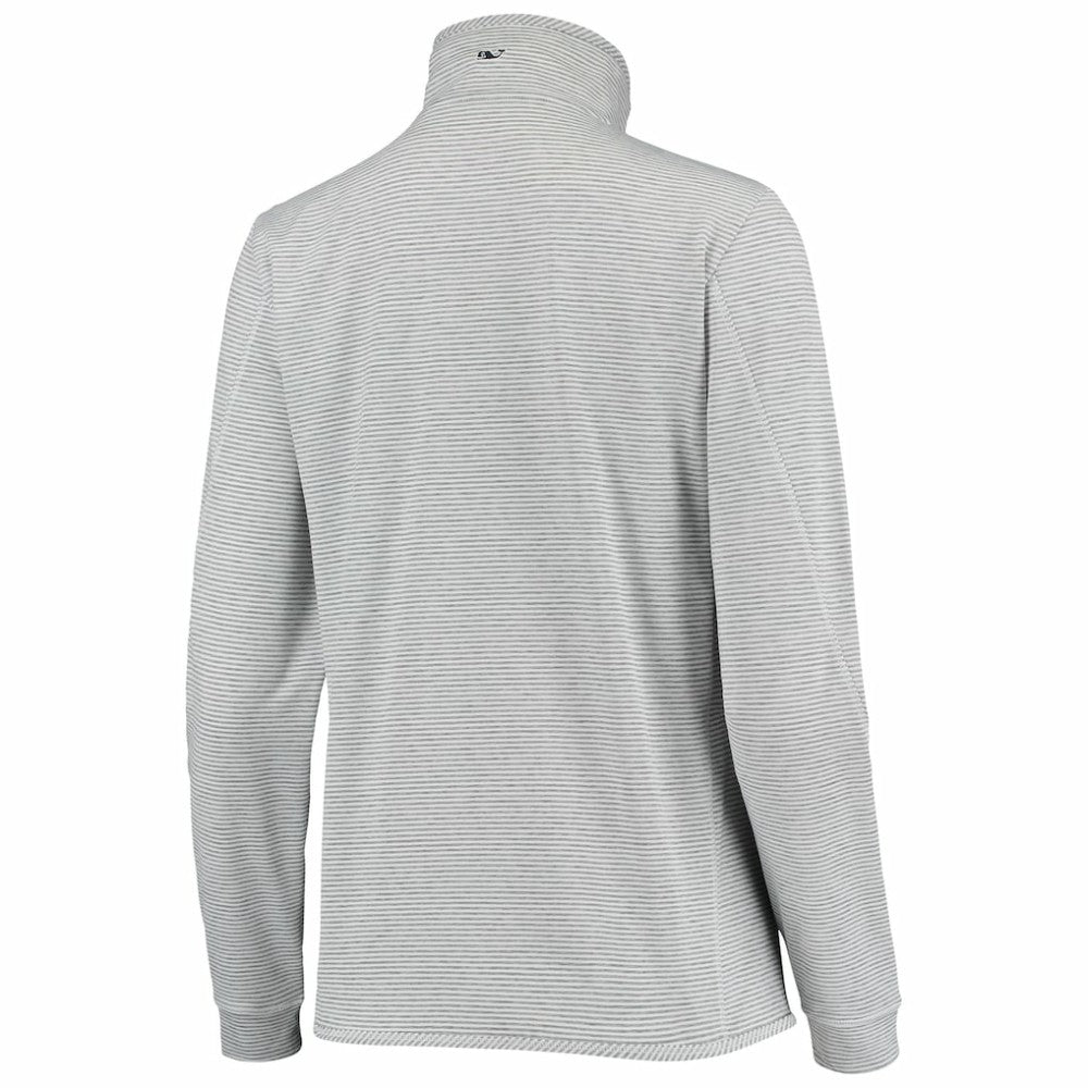 New York Yankees Vineyard Vines Women's Stripe Sankaty Half-Zip Pullover Top - MLB Pullover