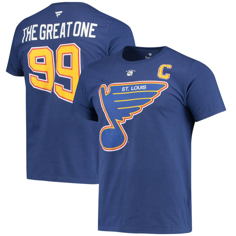 Wayne Gretzky St. Louis Blues Fanatics Authentic Stack Retired Player Nickname & Number T-Shirt -  NHL T-shirts