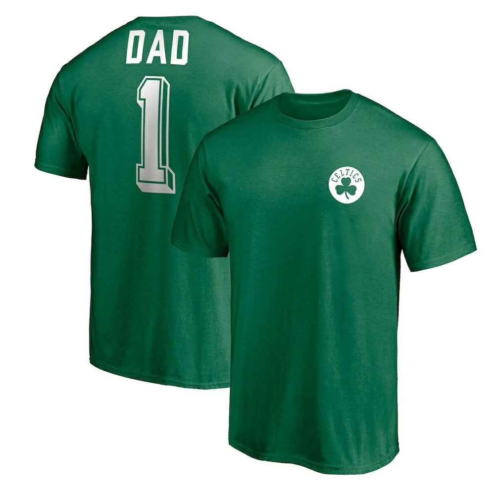 Green Boston Celtics Number One Dad T-Shirt | NBA