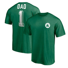 Green Boston Celtics Number One Dad T-Shirt | NBA