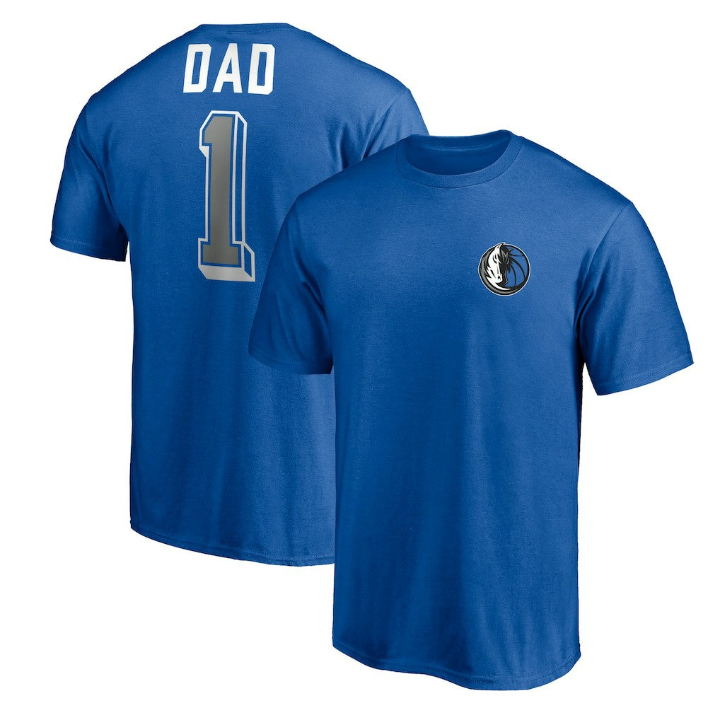Royal Dallas Mavericks Number One Dad T-Shirt sale | NBA