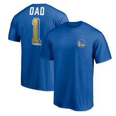 Royal Golden State Warriors Number One Dad T-Shirt sale | NBA