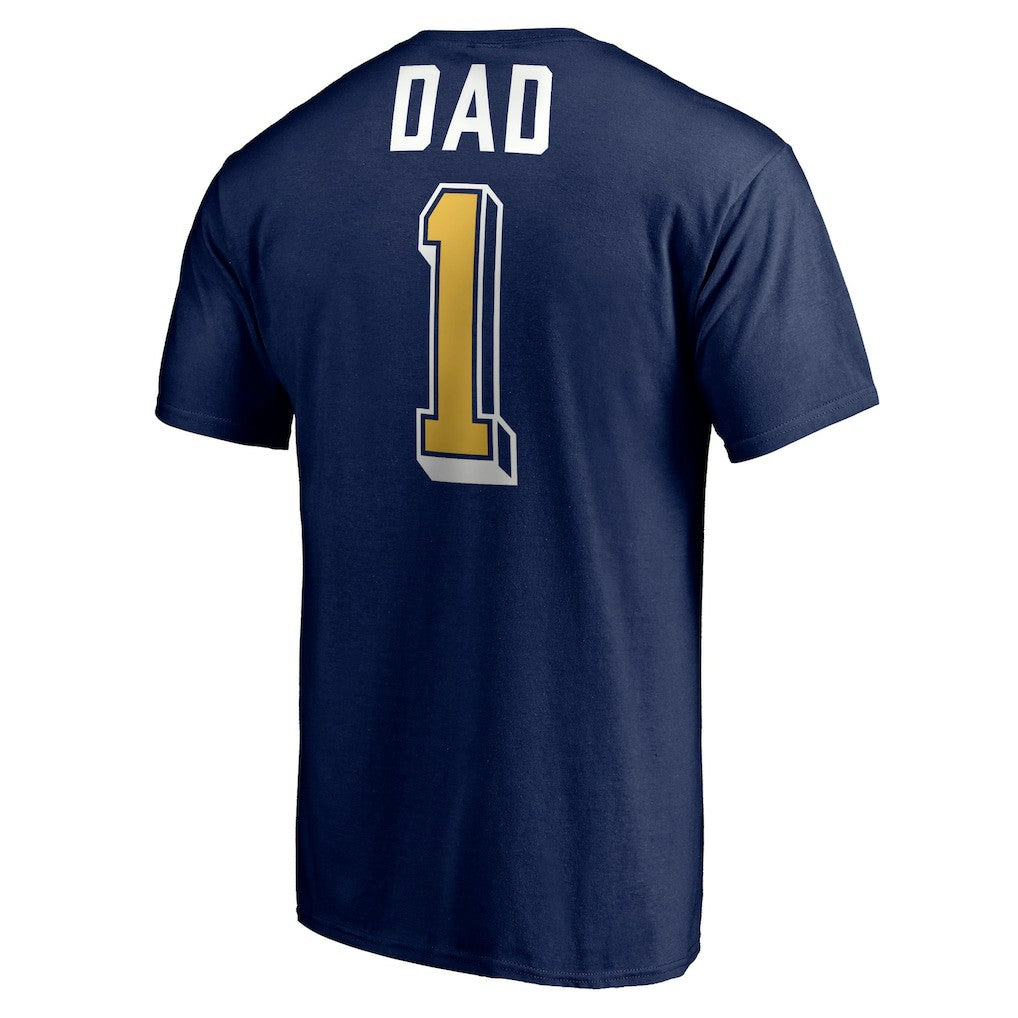 Navy Indiana Pacers Number One Dad T-Shirt | NBA