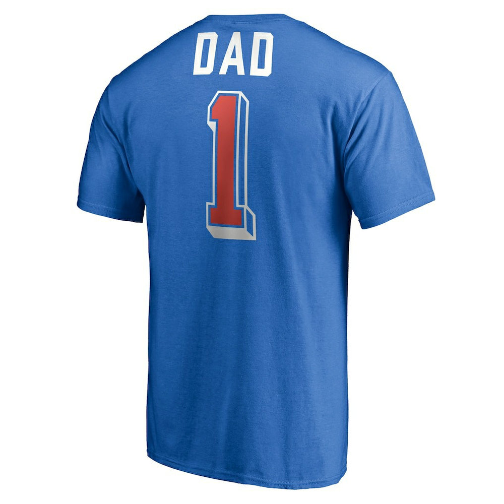 Blue Oklahoma City Thunder Number One Dad T-Shirt | NBA