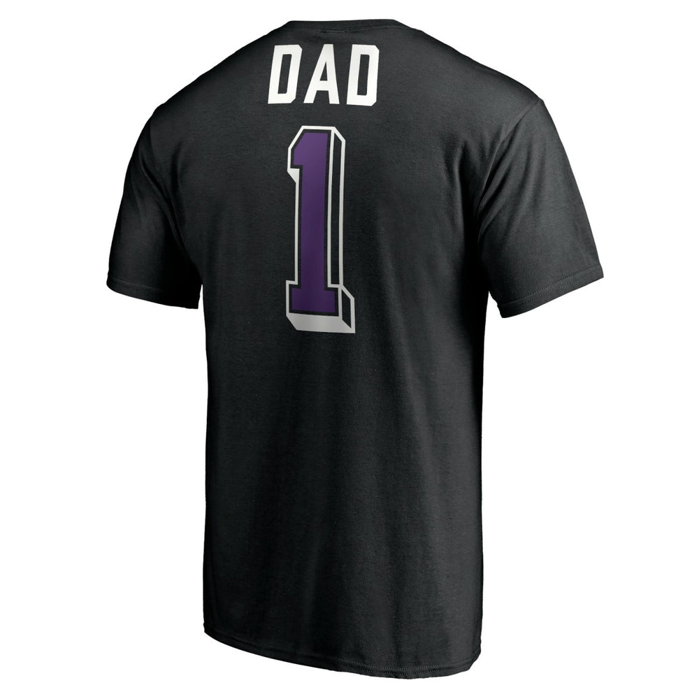 Black Sacramento Kings Number One Dad T-Shirt | NBA