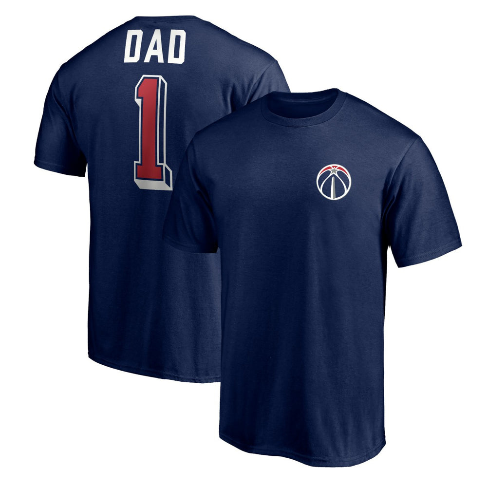 Navy Washington Wizards Number One Dad T-Shirt | NBA