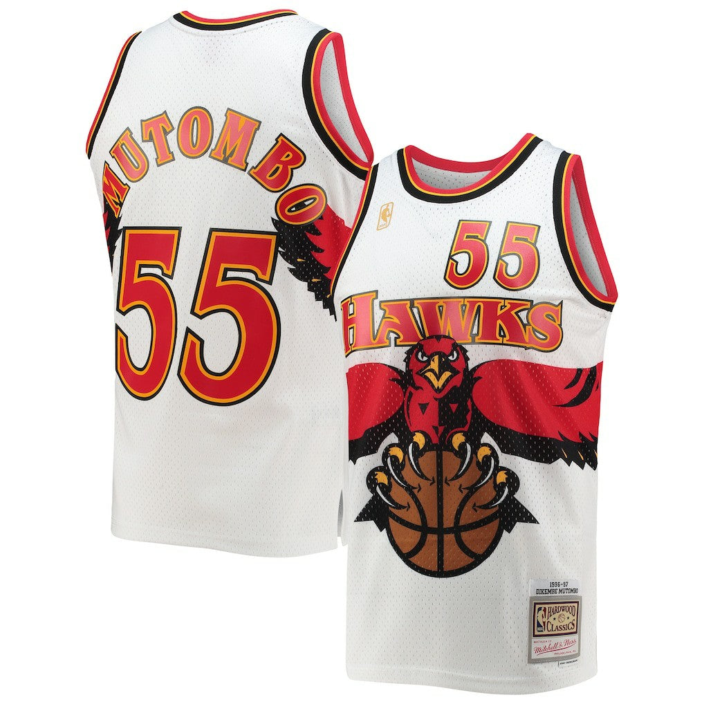 White Dikembe Mutombo Atlanta Hawks 1996/97 Hardwood Classics Swingman Jersey | NBA