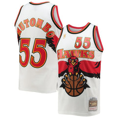 White Dikembe Mutombo Atlanta Hawks 1996/97 Hardwood Classics Swingman Jersey | NBA