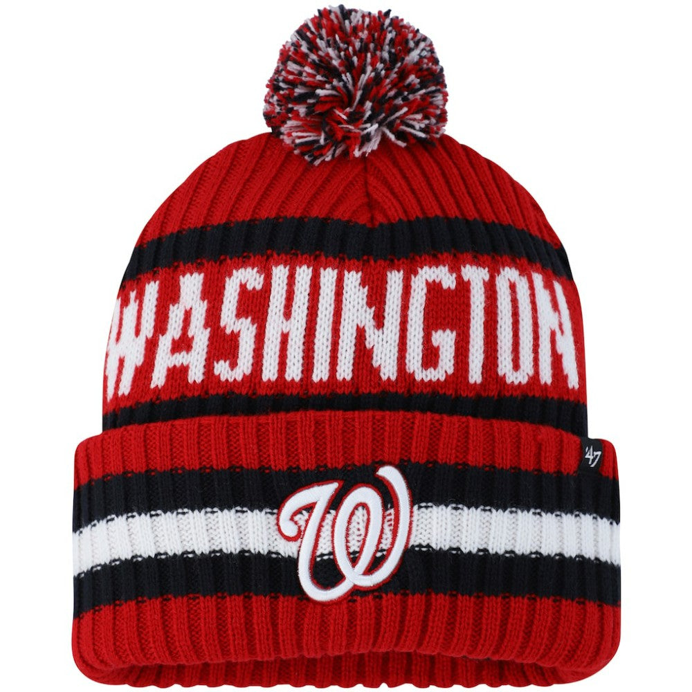 Washington Nationals '47 Bering Cuffed Knit Hat with Pom - MLB Hats