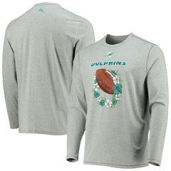 Miami Dolphins Sport Lei Pass Long Sleeve T-Shirt | NFL New