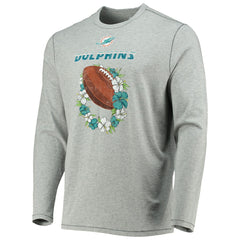 Miami Dolphins Sport Lei Pass Long Sleeve T-Shirt | NFL New