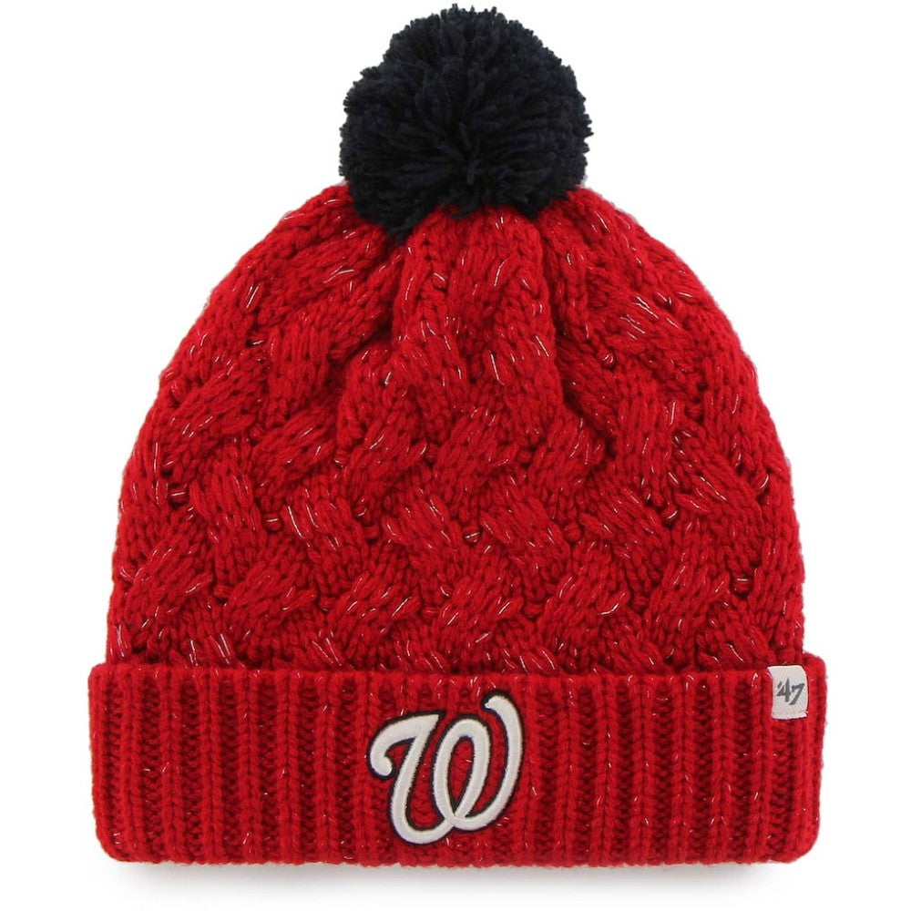 Washington Nationals '47 Women's Knit Cuffed Hat with Pom - MLB Hats