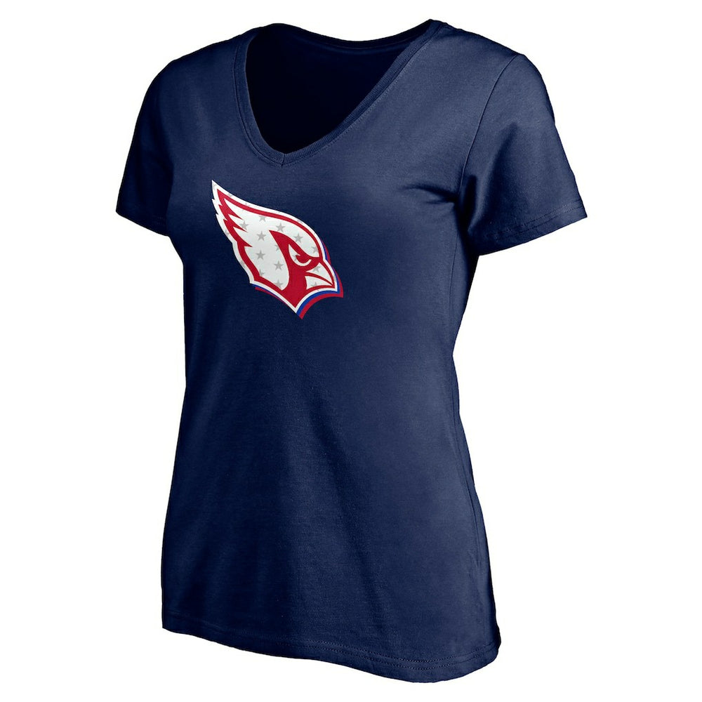 Arizona Cardinals Women's Red White and Team V-Neck T-Shirt | NFL US