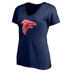 Atlanta Falcons Women's Red White and Team V-Neck T-Shirt | NFL Near me