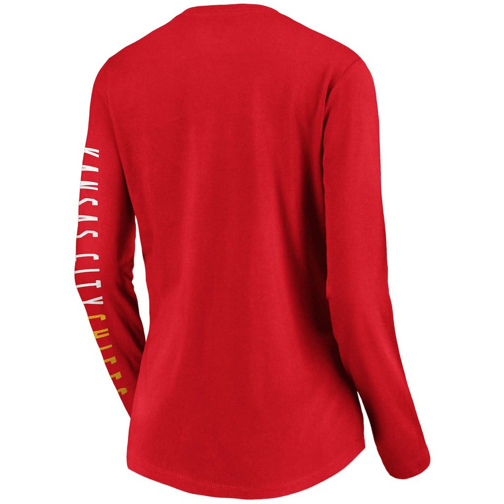 Kansas City Chiefs Women's Slogan V-Neck Long Sleeve T-Shirt | NFL US