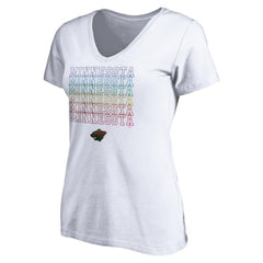 Minnesota Wild Women's City Pride V-Neck T-Shirt -  NHL T-shirts