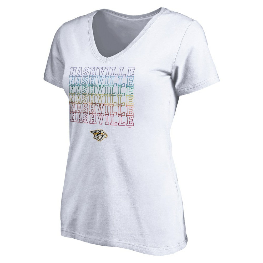 Nashville Predators Women's City Pride V-Neck T-Shirt -  NHL T-shirts