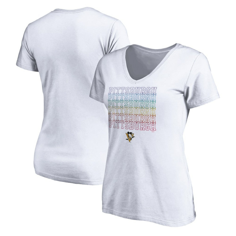 Pittsburgh Penguins Women's City Pride V-Neck T-Shirt -  NHL T-shirts