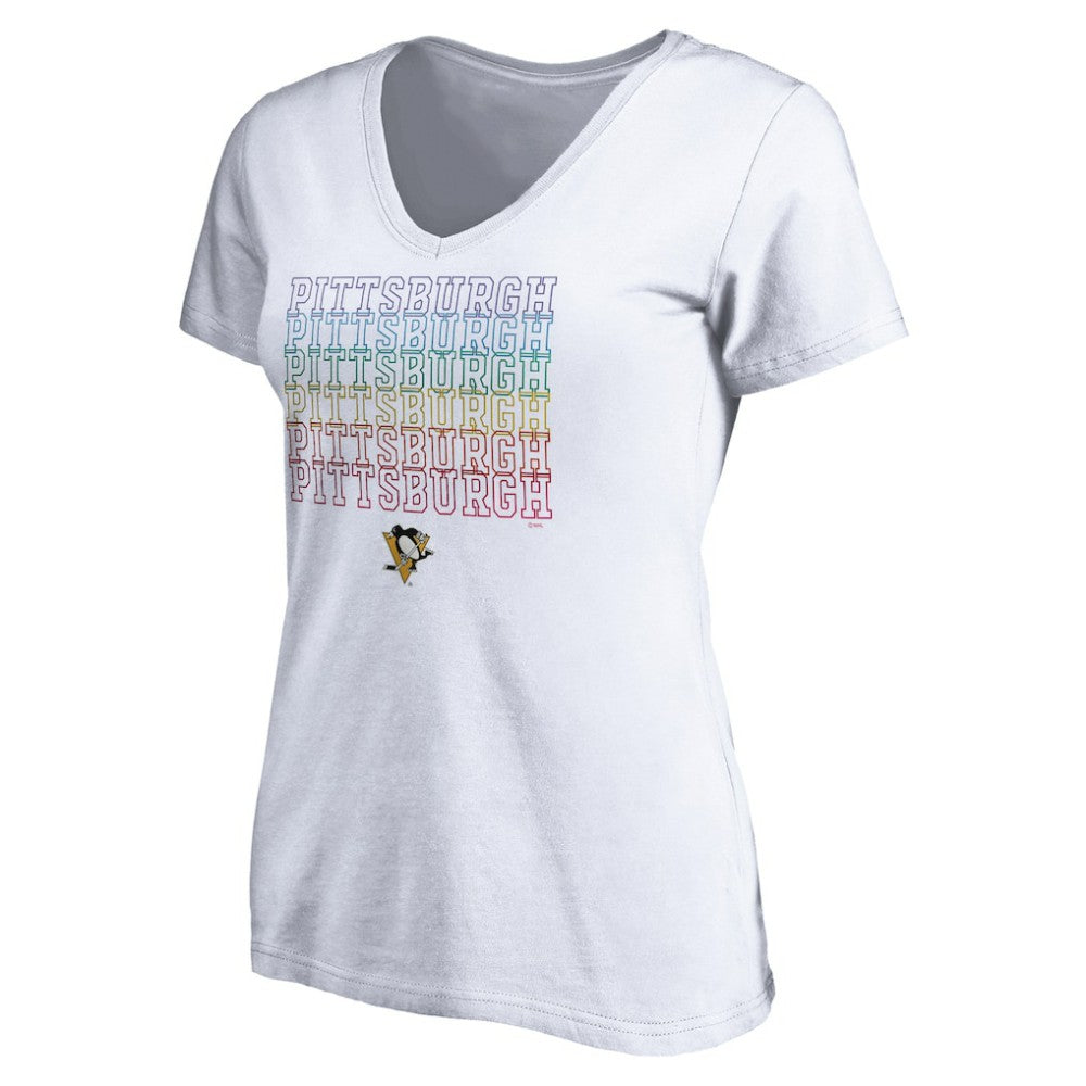 Pittsburgh Penguins Women's City Pride V-Neck T-Shirt -  NHL T-shirts