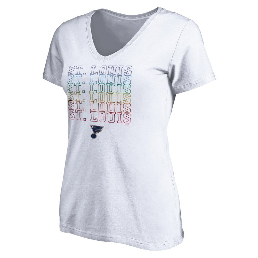 St. Louis Blues Women's City Pride V-Neck T-Shirt -  NHL T-shirts