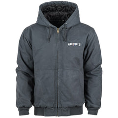 New England Patriots Dunbrooke Big & Tall Dakota Canvas Hoodie Full-Zip Jacket | NFL New