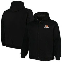 Cincinnati Bengals Dunbrooke Big & Tall Dakota Canvas Hoodie Full-Zip Jacket | NFL Sale