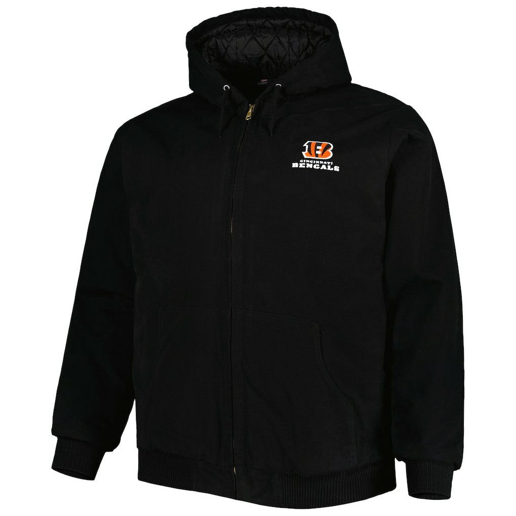 Cincinnati Bengals Dunbrooke Big & Tall Dakota Canvas Hoodie Full-Zip Jacket | NFL Sale