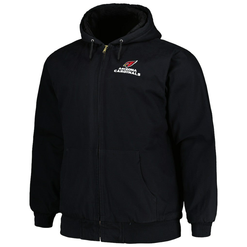 Arizona Cardinals Dunbrooke Big & Tall Dakota Canvas Hoodie Full-Zip Jacket | NFL Sale