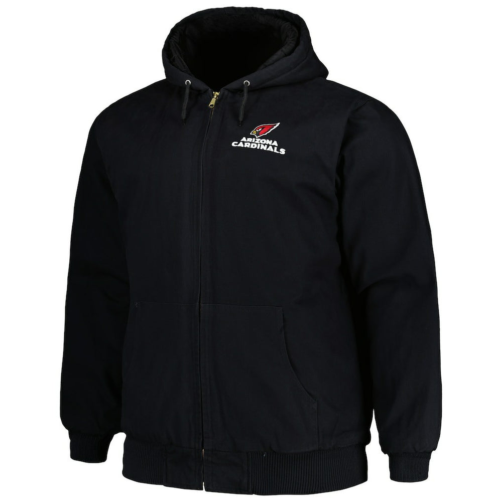 Arizona Cardinals Dunbrooke Big & Tall Dakota Canvas Hoodie Full-Zip Jacket | NFL Sale