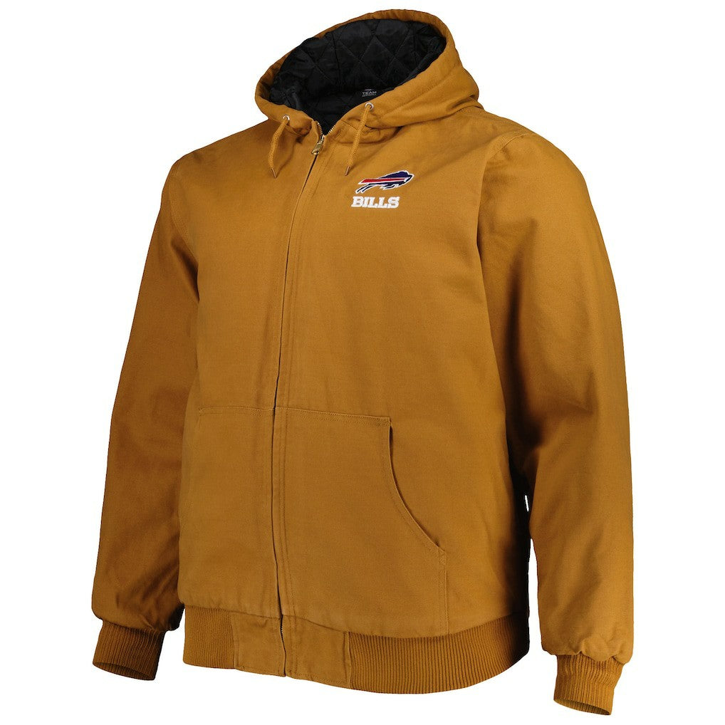 Buffalo Bills Dunbrooke Big & Tall Dakota Canvas Hoodie Full-Zip Jacket | NFL Discount