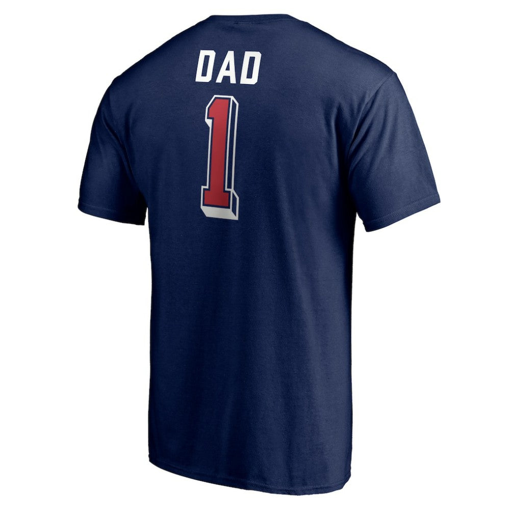 Columbus Blue Jackets Number One Dad Logo T-Shirt -  NHL T-shirts
