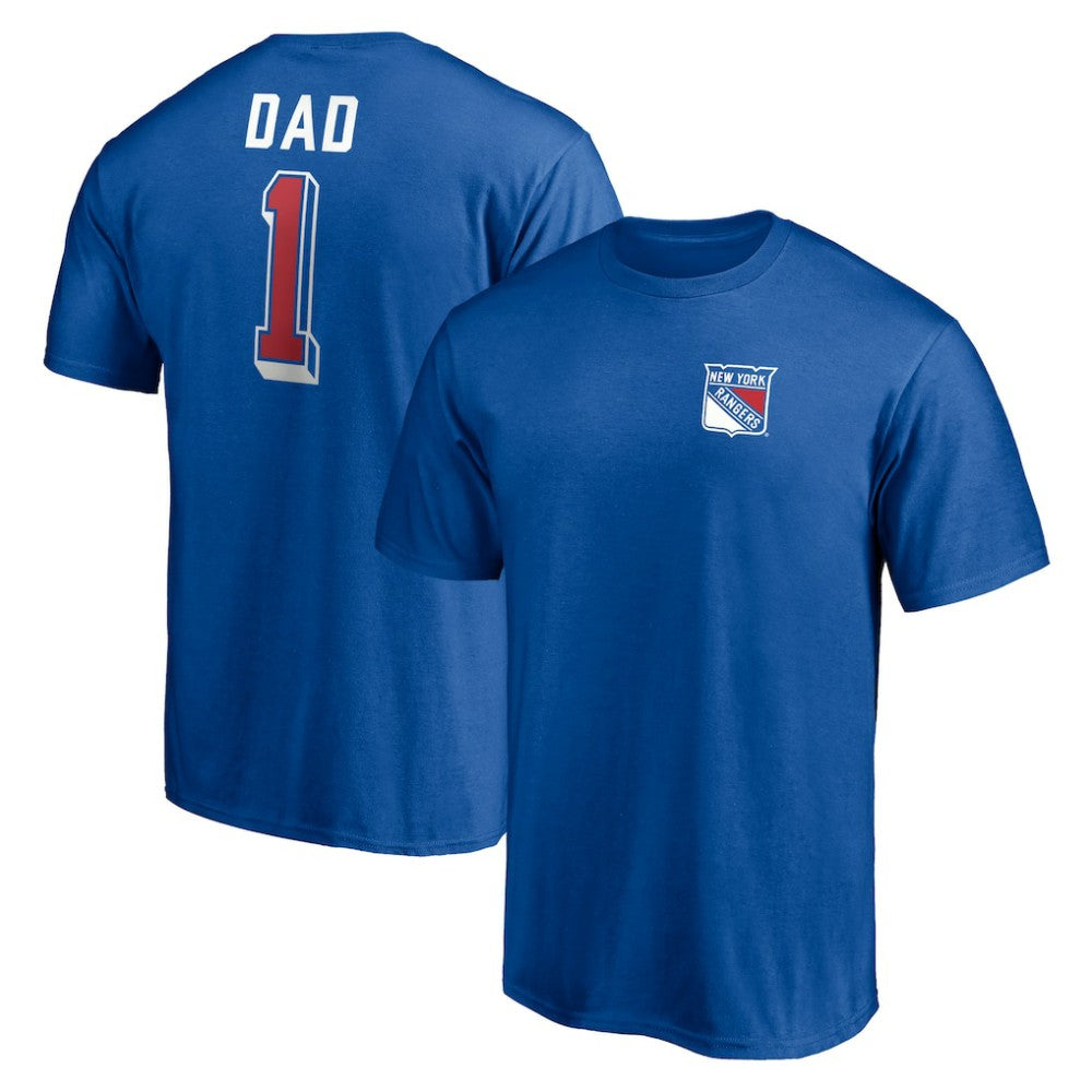 New York Rangers Number One Dad Logo T-Shirt -  NHL T-shirts