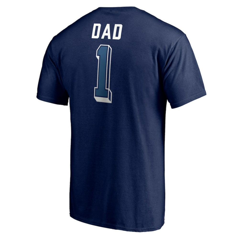 Winnipeg Jets Number One Dad Logo T-Shirt -  NHL T-shirts