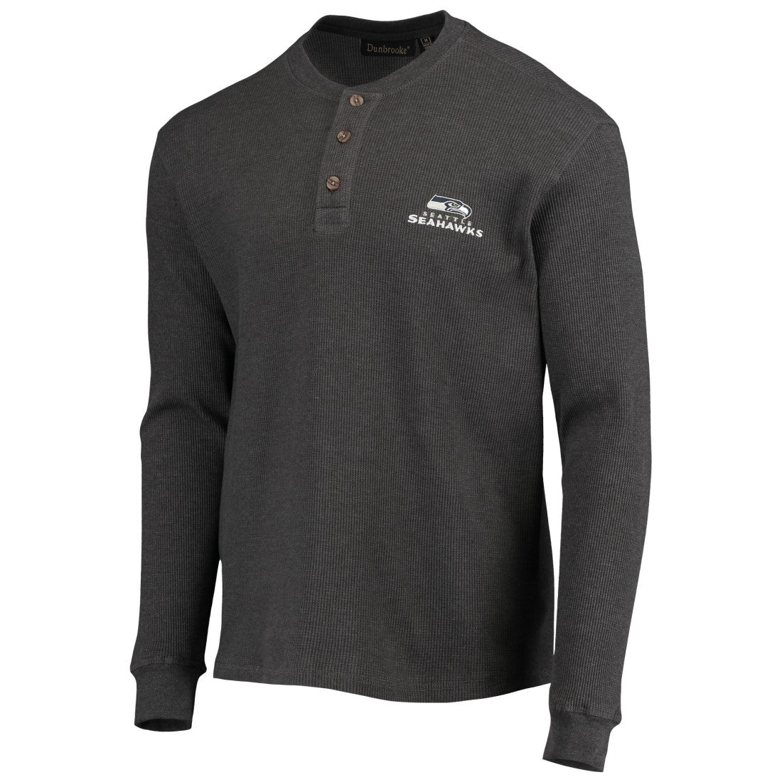 Seattle Seahawks Dunbrooke Logo Maverick Thermal Henley Long Sleeve T-Shirt | NFL Online