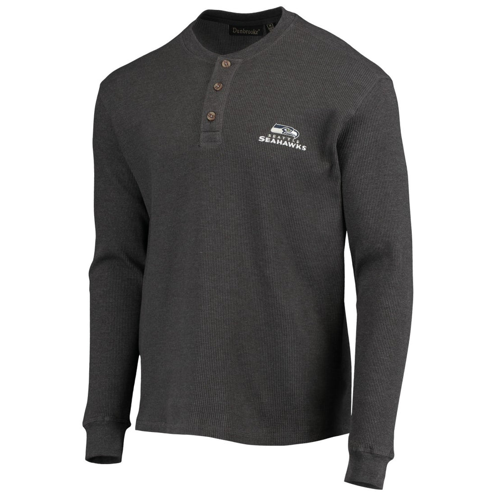 Seattle Seahawks Dunbrooke Logo Maverick Thermal Henley Long Sleeve T-Shirt | NFL Online