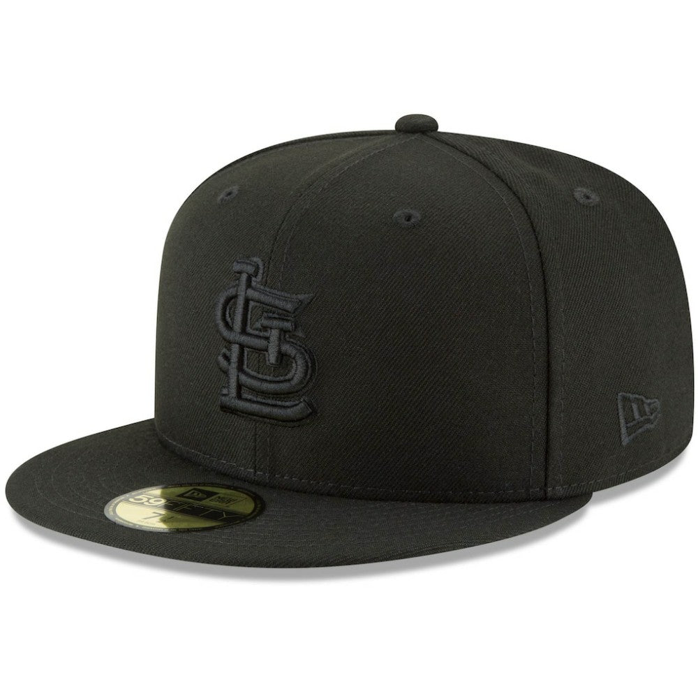 St. Louis Cardinals New Era Black on Black 59FIFTY Fitted Hat - MLB Hats