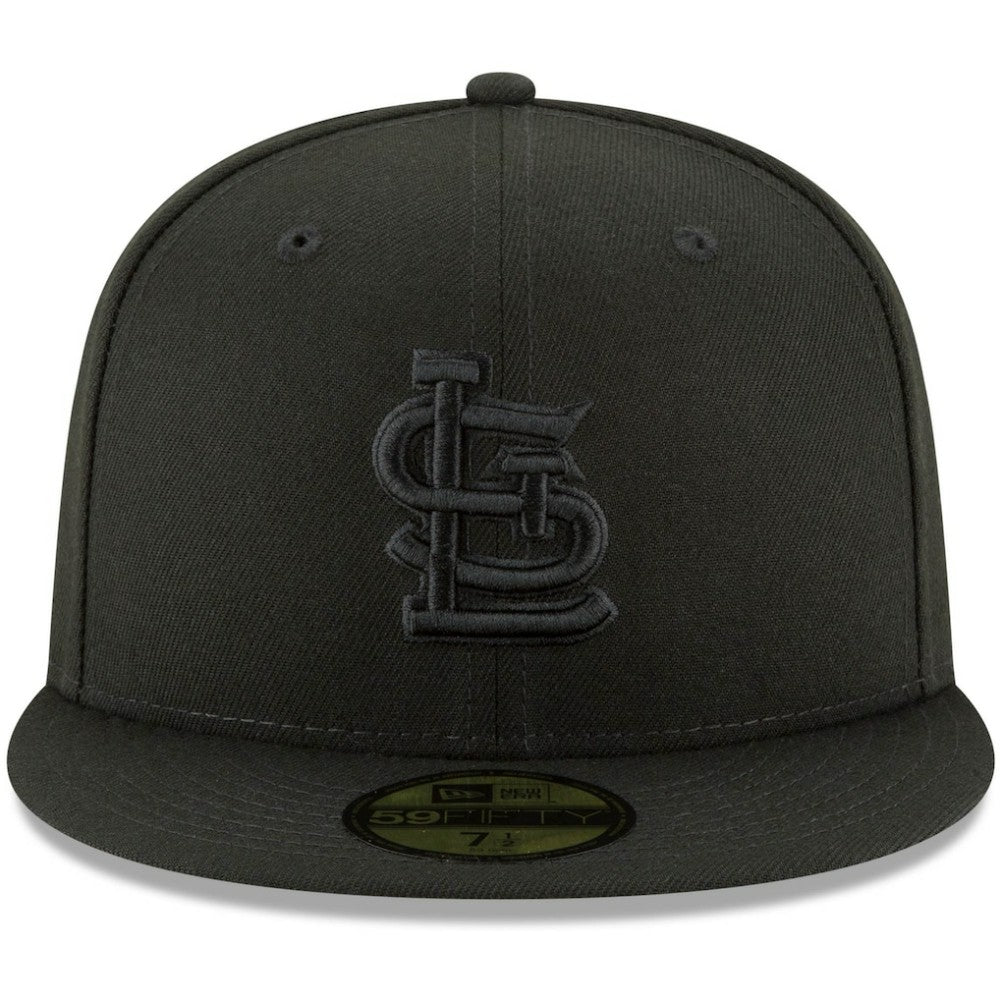 St. Louis Cardinals New Era Black on Black 59FIFTY Fitted Hat - MLB Hats