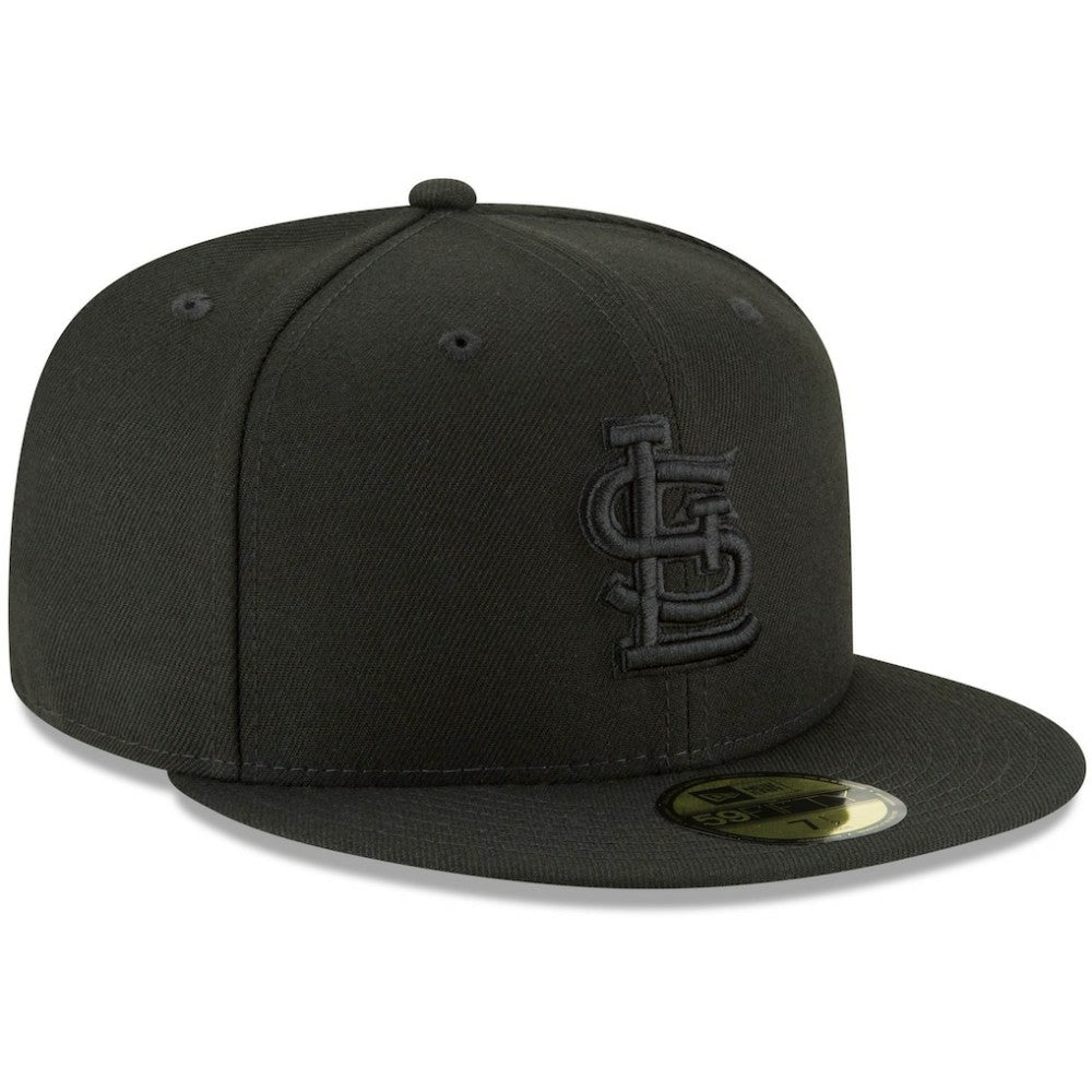 St. Louis Cardinals New Era Black on Black 59FIFTY Fitted Hat - MLB Hats