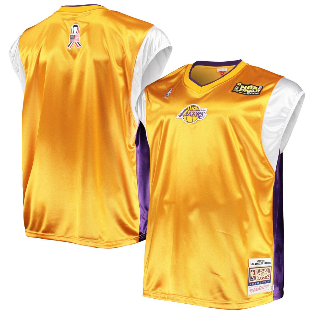 Gold/Purple Los Angeles Lakers Hardwood Classics Big & Tall On-Court Shooting V-Neck Shirt | NBA