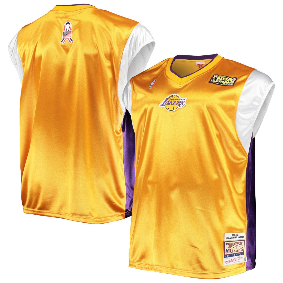 Gold/Purple Los Angeles Lakers Hardwood Classics Big & Tall On-Court Shooting V-Neck Shirt | NBA