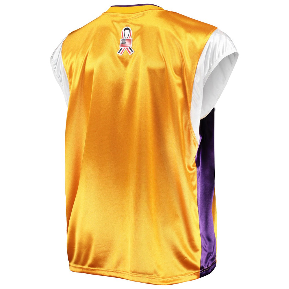 Gold/Purple Los Angeles Lakers Hardwood Classics Big & Tall On-Court Shooting V-Neck Shirt | NBA