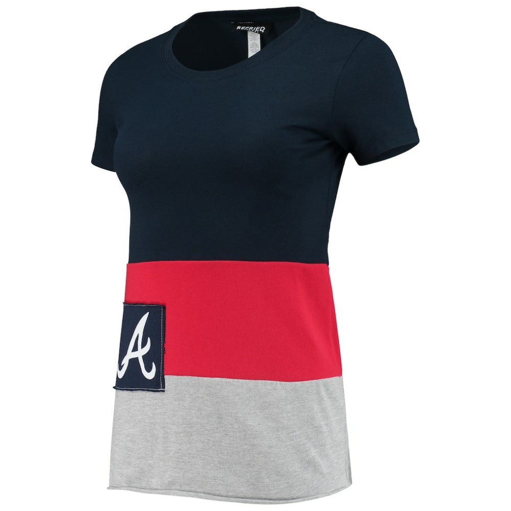 Atlanta Braves Refried Apparel Women's Sustainable Fitted T-Shirt - MLB T-shirts