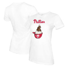 Philadelphia Phillies Tiny Turnip Women's Sundae Helmet T-Shirt - MLB T-shirts
