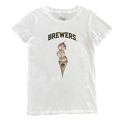 Milwaukee Brewers Tiny Turnip Women's Triple Scoop T-Shirt - MLB T-shirts