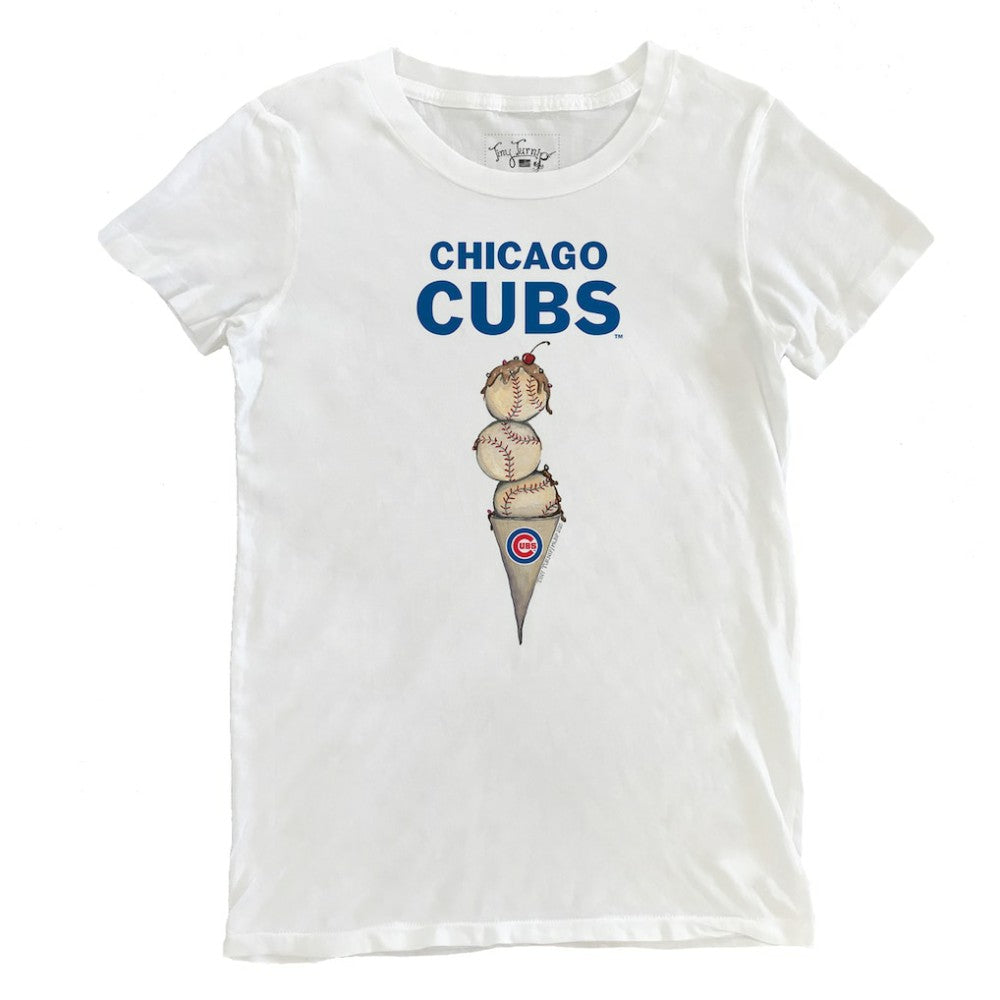 Chicago Cubs Tiny Turnip Women's Triple Scoop T-Shirt - MLB T-shirts