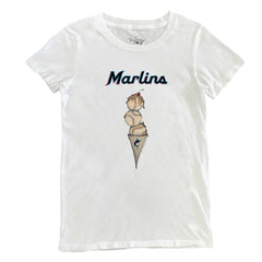 Miami Marlins Tiny Turnip Women's Triple Scoop T-Shirt - MLB T-shirts