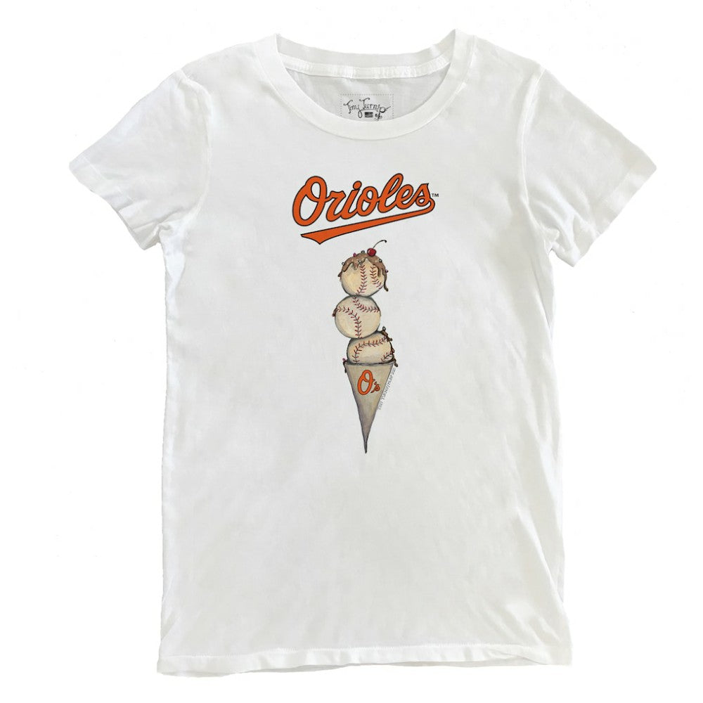 Baltimore Orioles Tiny Turnip Women's Triple Scoop T-Shirt - MLB T-shirts