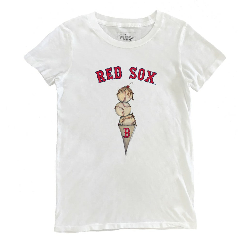 Boston Red Sox Tiny Turnip Women's Triple Scoop T-Shirt - MLB T-shirts